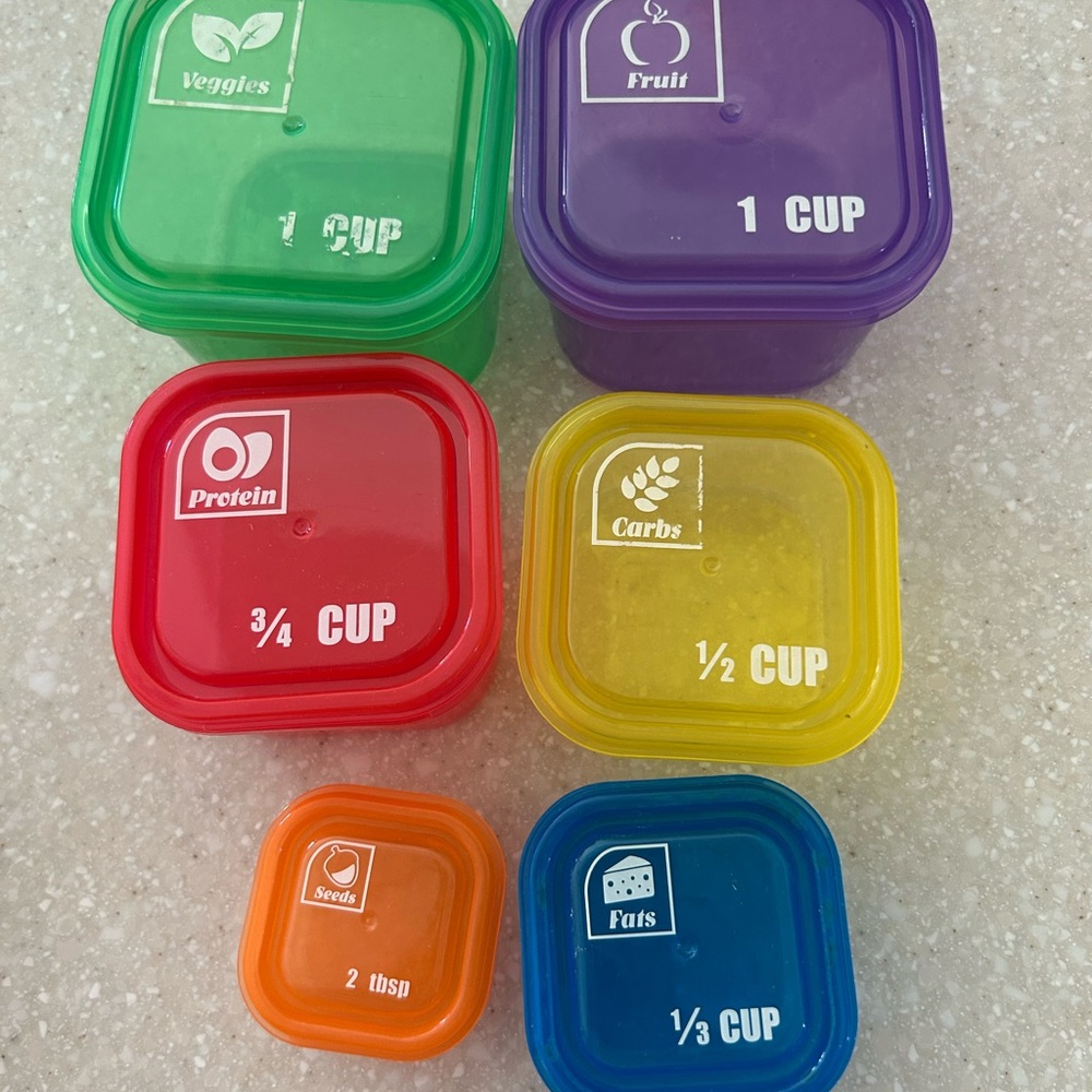 Colorful Portion Control Containers Set